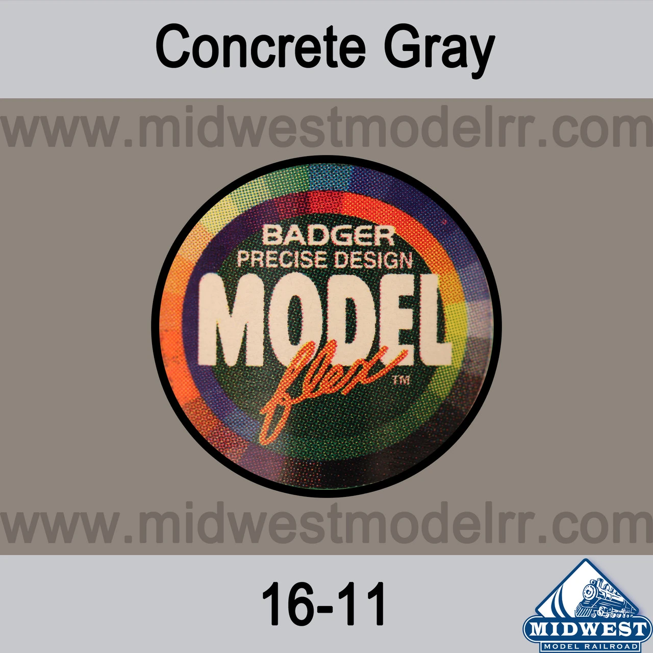 Badger MODELflex Paint - 16-11 Concrete Gray 3 Badger MODELflex Paint - 16-11 Concrete Gray