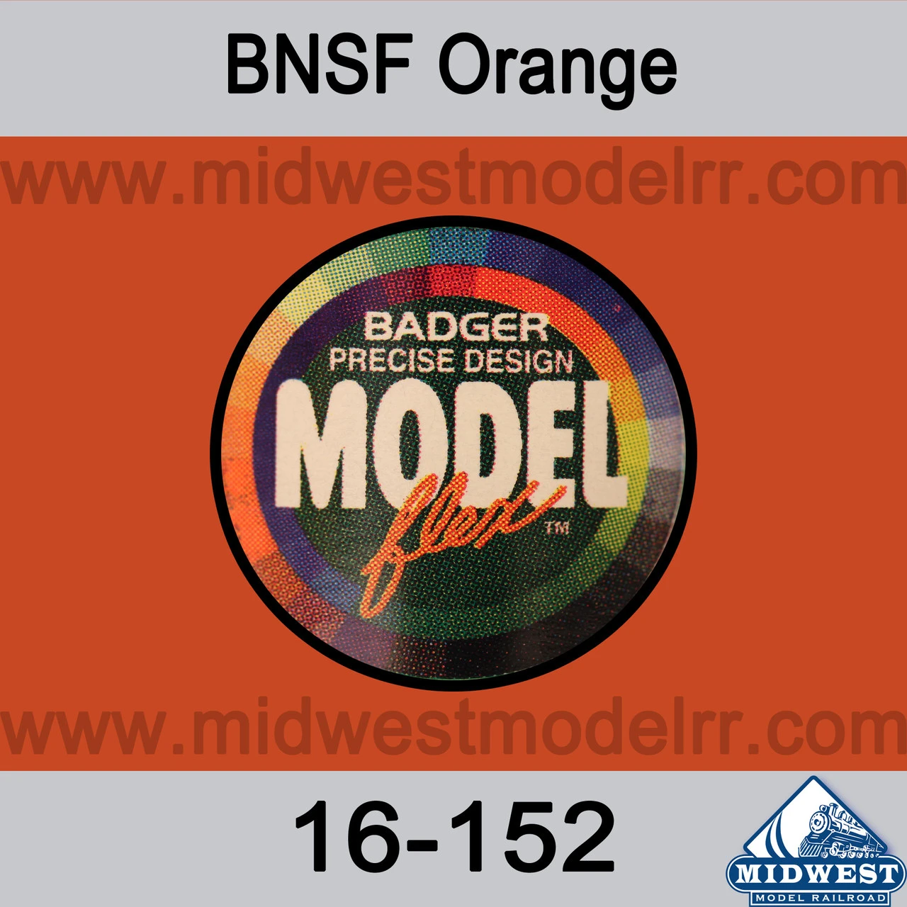 Badger MODELflex Paint - 16-152 BNSF Orange 3 Badger MODELflex Paint - 16-152 BNSF Orange