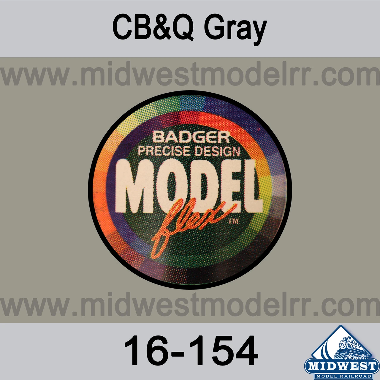 Badger MODELflex Paint - 16-154 CB&Q Gray 3 Badger MODELflex Paint - 16-154 CB&Q Gray