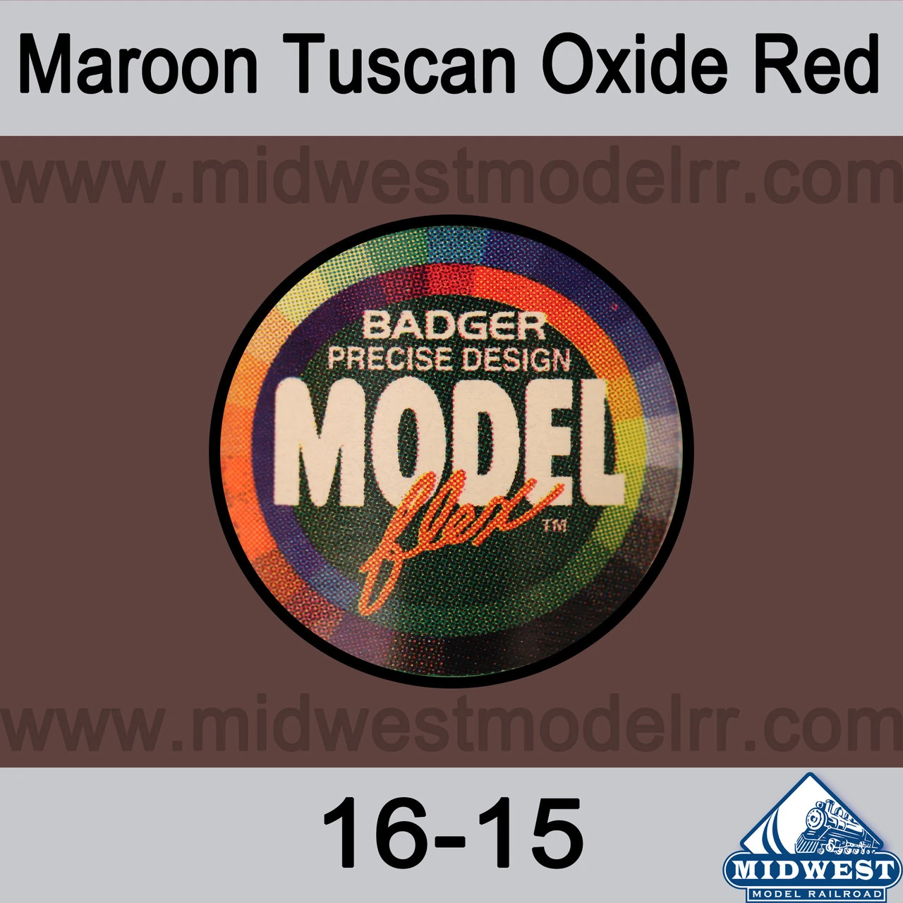 Badger MODELflex Paint - 16-15 Maroon Tuscan Oxide Red 3 Badger MODELflex Paint - 16-15 Maroon Tuscan Oxide Red