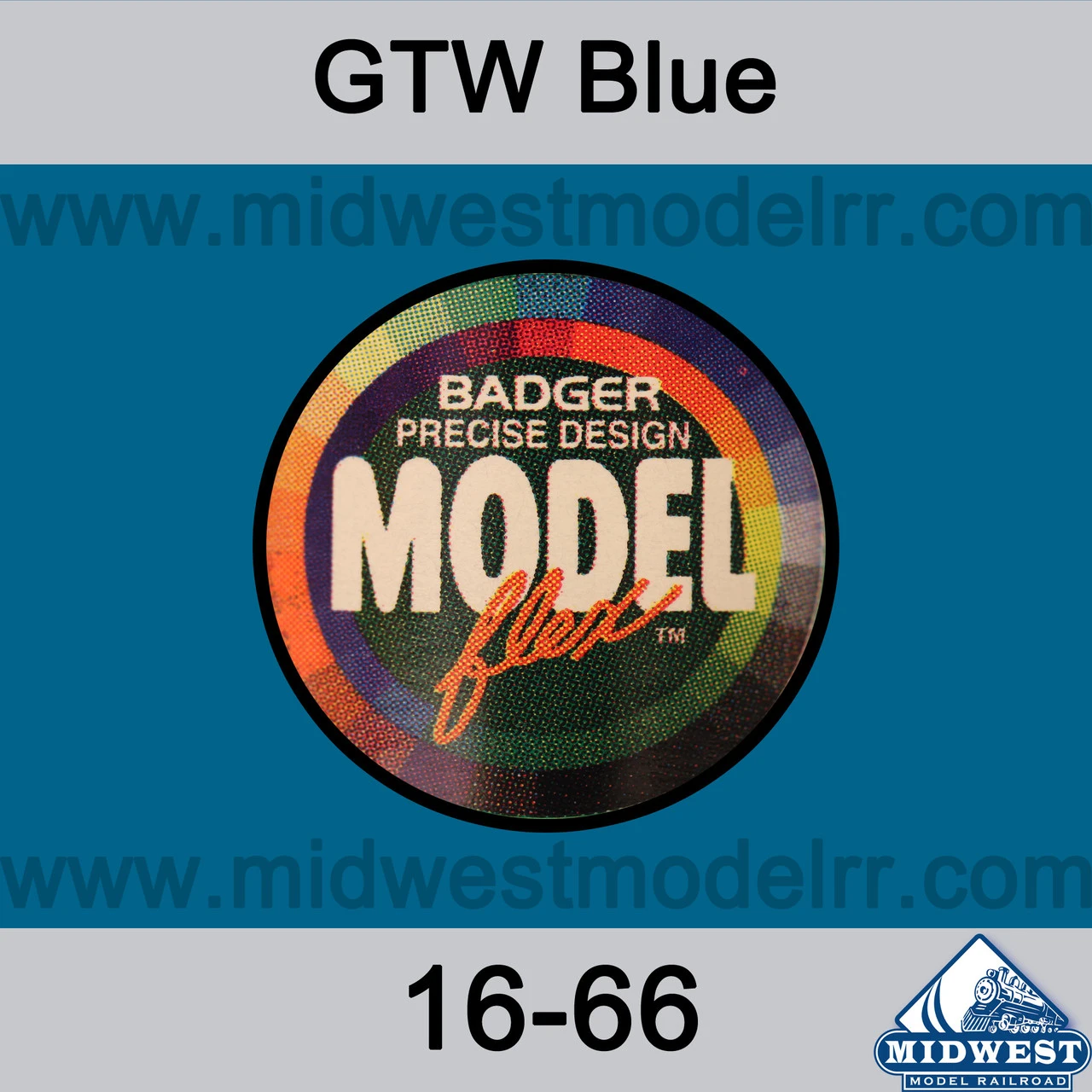 Badger MODELflex Paint - 16-66 Grand Trunk Western Blue 3 Badger MODELflex Paint - 16-66 Grand Trunk Western Blue