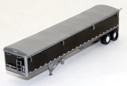 Lonestar Model 6031 - Wilson Pacesetter 43' Grain Trailer - Pre-painted Black Body / Silver Tarp - HO Scale Kit