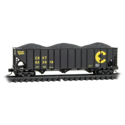 Micro-Trains Line 10800442 - 100-Ton 3-Bay Open Hopper W/ Coal Load CSX (CSXT) 833918 - N Scale
