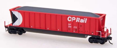 InterMountain 67102-97 - Bathtub Coal Gondola - (Multimark Red) Canadian Pacific (CP) 349055 - N Scale