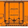 Accurail 81413 - 40' Insulated Steel Boxcar (Orange W/ Volcano Logo) American Colloid Company (LOVX) 992 - HO Scale Kit -Model Train Hub 81413 02518.1648496215
