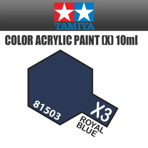 Tamiya 81503 - Acrylic Mini X-3 Royal Blue - 10ml Bottle