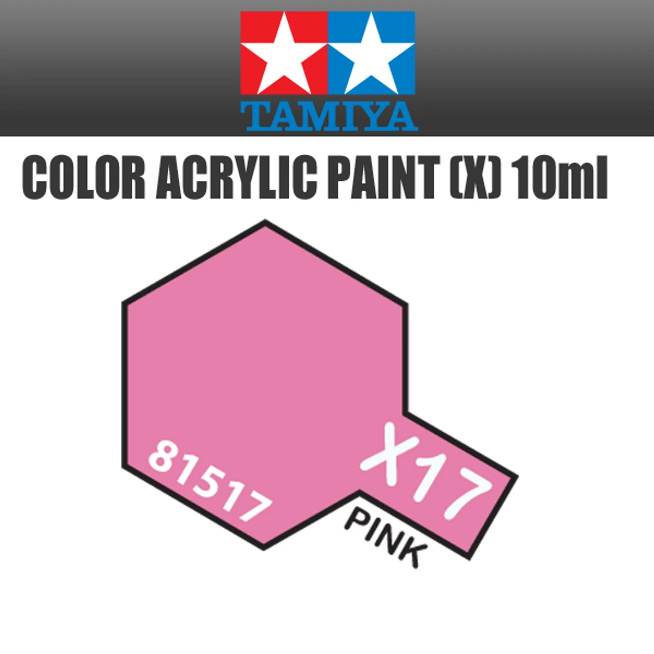 Tamiya 81517 - Acrylic Mini X-17 Pink - 10ml Bottle 3 Tamiya 81517 - Acrylic Mini X-17 Pink - 10ml Bottle