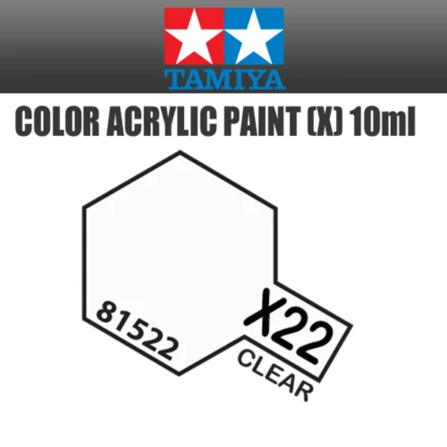 Tamiya 81522 - Acrylic Mini X-22 Clear - 10ml Bottle