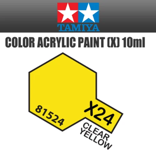 Tamiya 81524 - Acrylic Mini X-24 Clear Yellow - 10ml Bottle