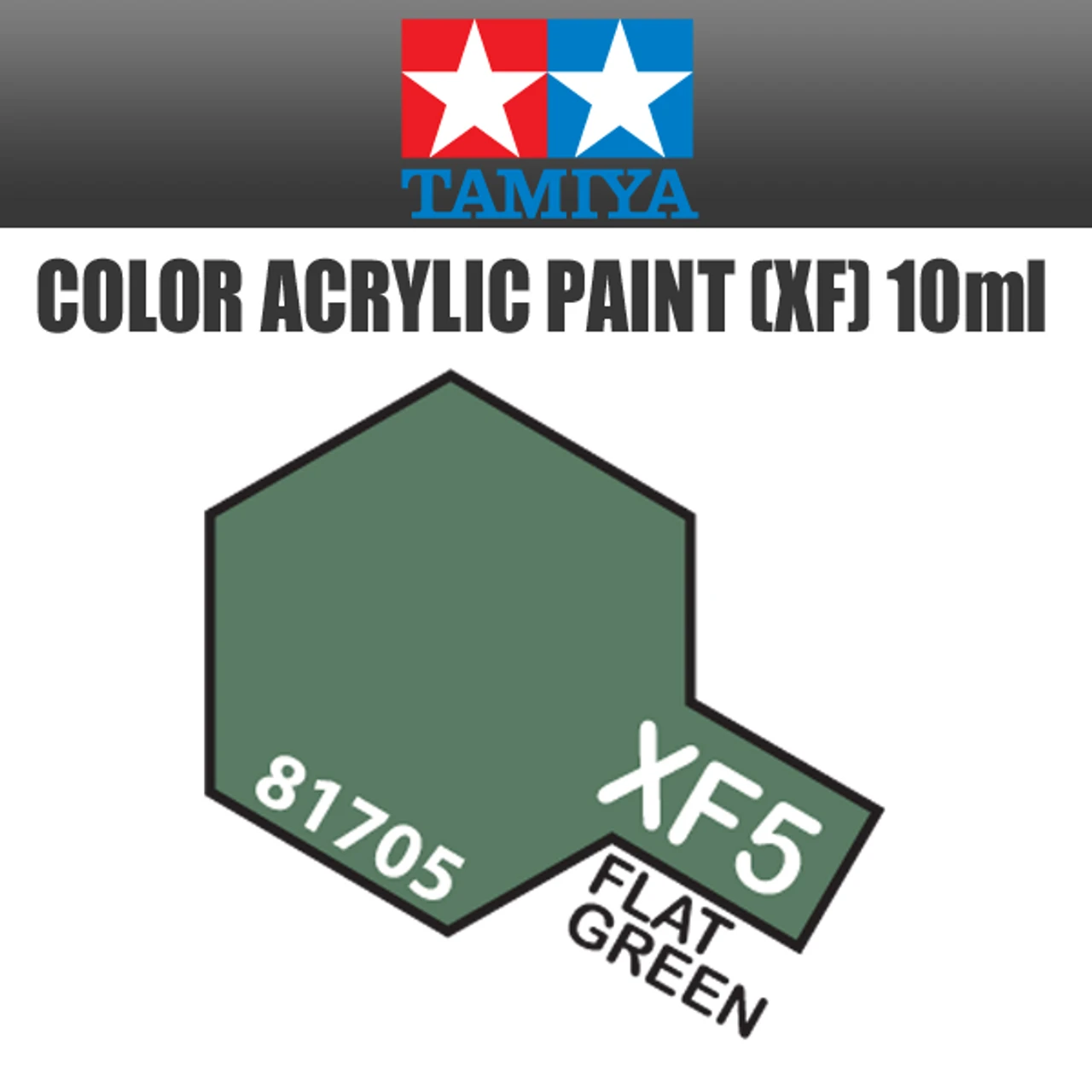 TAMIYA 81705 - Acrylic Mini XF-5 Flat Green - 10ml Bottle 3 TAMIYA 81705 - Acrylic Mini XF-5 Flat Green - 10ml Bottle