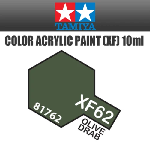 Tamiya 81762 - Acrylic Mini XF-62 Olive Drab - 10ml Bottle
