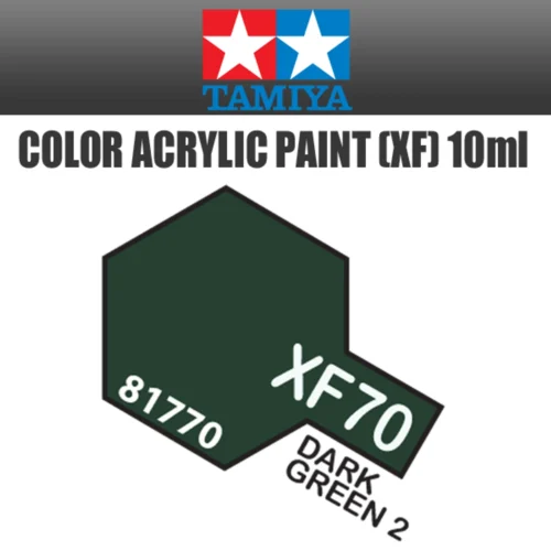 Tamiya 81770 - Acrylic Mini XF-70 Dark Green 2 - 10ml Bottle