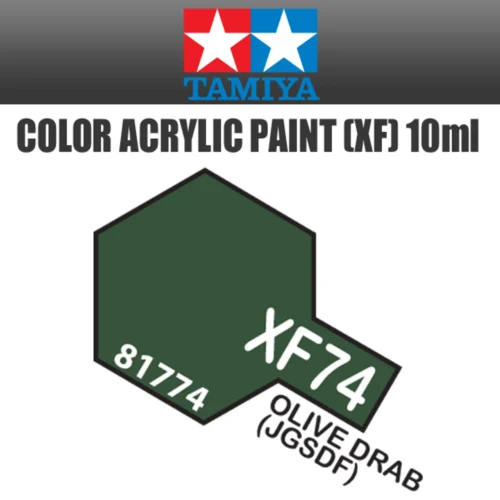 Tamiya 81774 - Acrylic Mini XF-74 Olive Drab (JGSDF) - 10ml Bottle