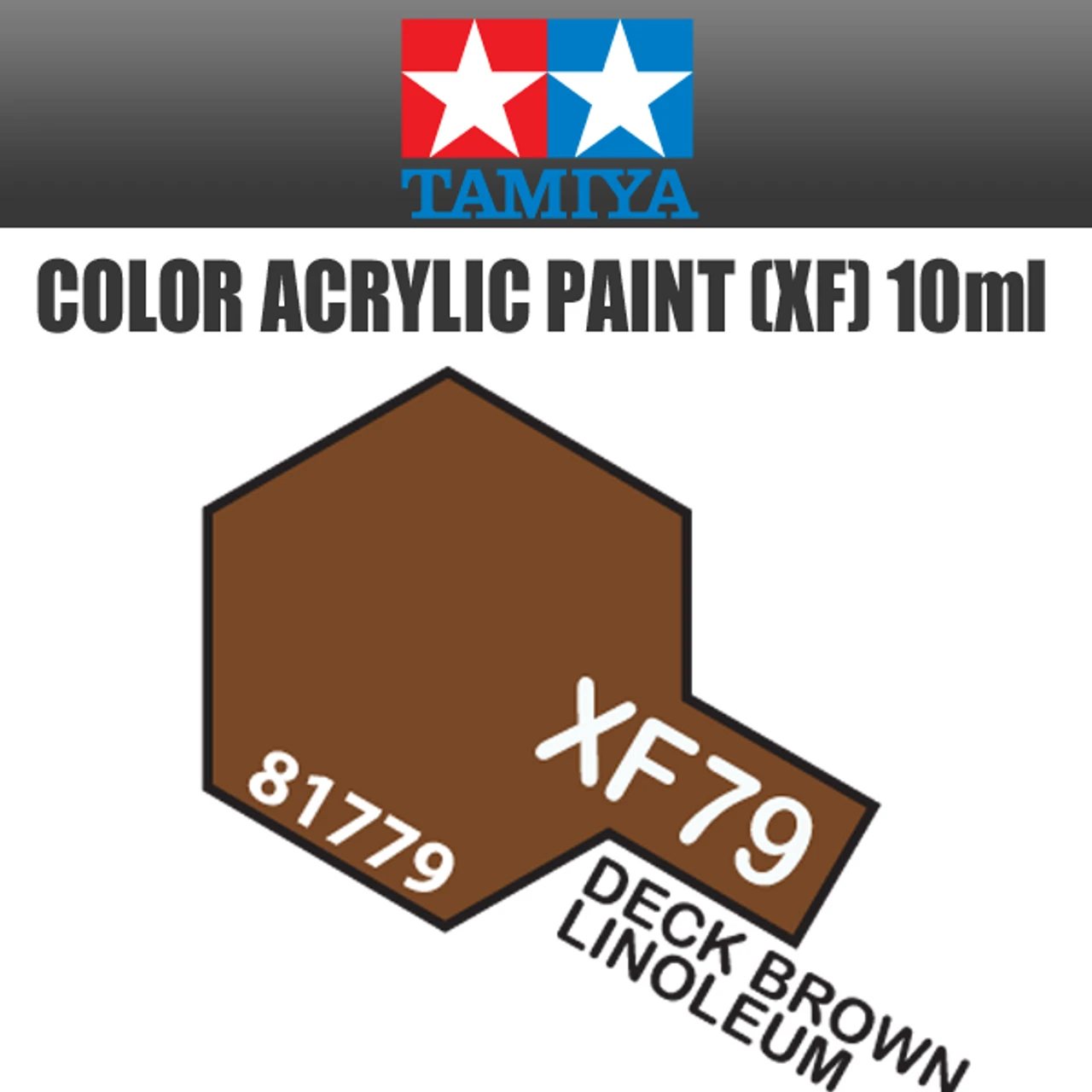 Tamiya 81779 - Acrylic Mini XF-79 Deck Brown Linoleum - 10ml Bottle 3 Tamiya 81779 - Acrylic Mini XF-79 Deck Brown Linoleum - 10ml Bottle