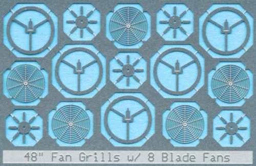 BLMA #81 - 48" Fan Grills - W/o Center Plate 8 Blade - N Scale