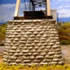 Chooch Enterprises #8430 - Cut Stone Bridge Pier (Pointed End) - HO Scale -Model Train Hub 8430 11634.1671410932