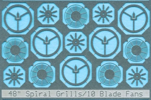 BLMA #84 - 48" Fan Grills - W Center Plate 10 Blade - N Scale