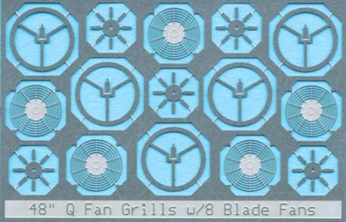 BLMA #85 - 48" 'Q' Fan Grills - 8 Blade - N Scale
