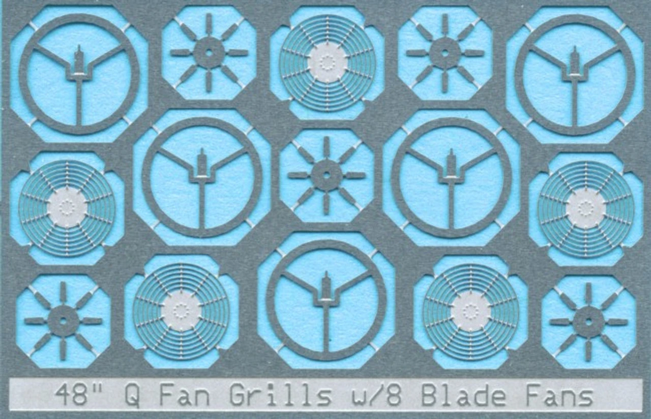 BLMA #85 - 48" 'Q' Fan Grills - 8 Blade - N Scale 3 BLMA #85 - 48" 'Q' Fan Grills - 8 Blade - N Scale