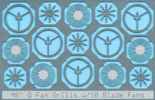 BLMA #86 - 48" 'Q' Fan Grills - 10 Blade - N Scale