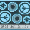 BLMA #87 - 36" Fan Grill W/ Center Plate - N Scale -Model Train Hub 87a 63100.1671410877
