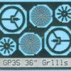 BLMA #88 - 36" Fan Grill W/o Center Plate - N Scale -Model Train Hub 88a 40737.1671410877