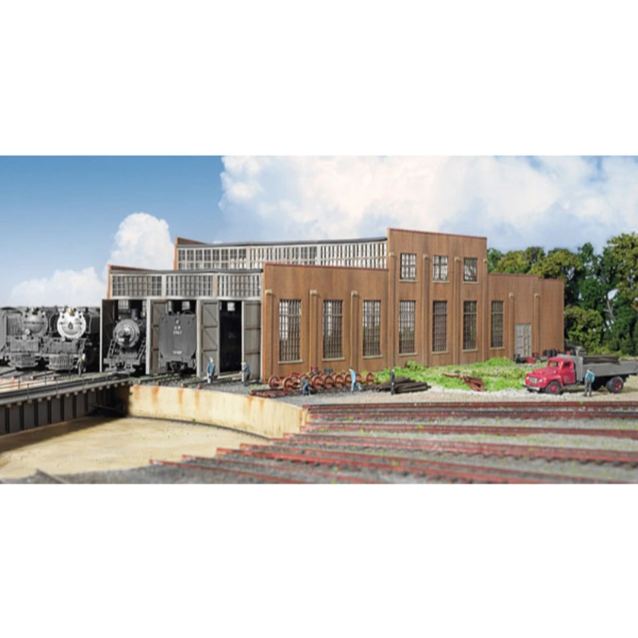 Walthers Cornerstone 933-2901 - 3-Stall Modern Roundhouse Addition - HO Scale 3 Walthers Cornerstone 933-2901 - 3-Stall Modern Roundhouse Addition - HO Scale