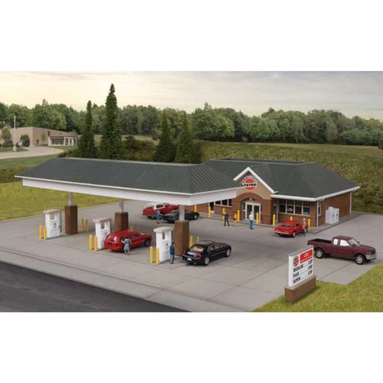 Walthers Cornerstone 933-3537 - Modern Gas Station Kit - HO Scale 3 Walthers Cornerstone 933-3537 - Modern Gas Station Kit - HO Scale