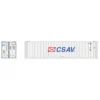Atlas 20006723 - 40' Refrigerated Container [3-PACKS] CSAV Set #2 (White/Blue/Red) CSAV (CRLU) 7253341, 7253399, 7253450 - HO Scale -Model Train Hub ATL20006723 89312.1646001713