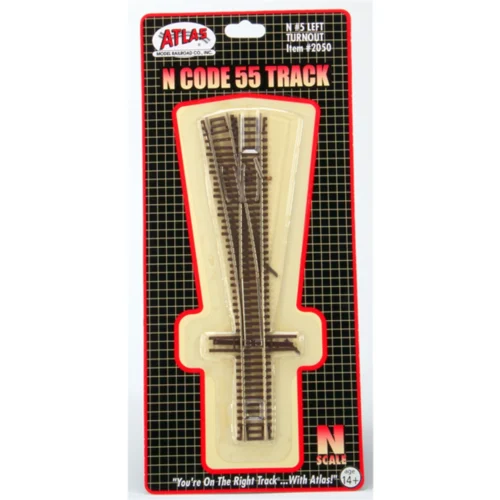 Atlas 2050 - Code 55 #5 Turnout - Left - N Scale