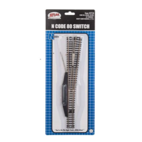 Atlas 2718 - Standard #8 Right Switch Manual Code 80 - N Scale