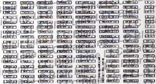 Blair Line 009 - Street Signs - N Scale