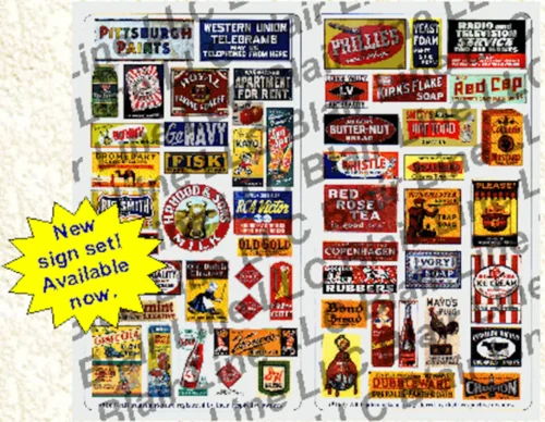Blair Line 060 - Porcelain Advertising Signs - N Scale