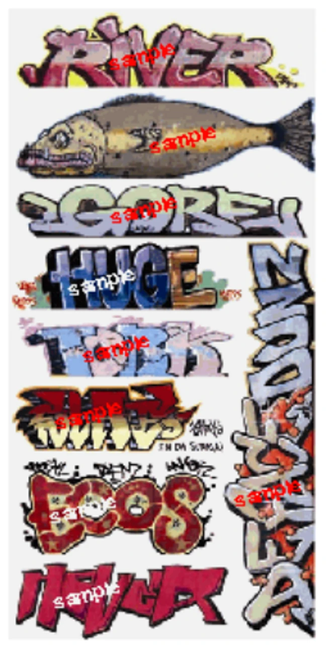 Blair Line 2256 Graffiti Decals - Mega Set #7 - HO Scale 3 Blair Line 2256 Graffiti Decals - Mega Set #7 - HO Scale