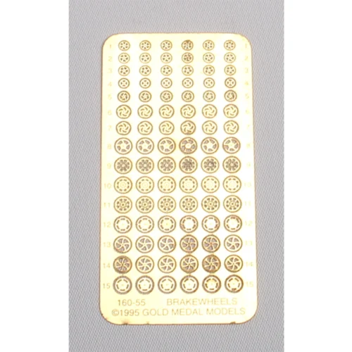 Gold Medal Models 160-55 - Assorted Brakewheels (90 Brakewheels In 15 Different Styles)