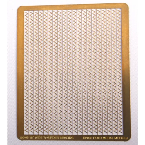 Gold Medal Models 160-65 - 18" Wide W-Bracing For Steel Girders (1,000 Scale Feet)