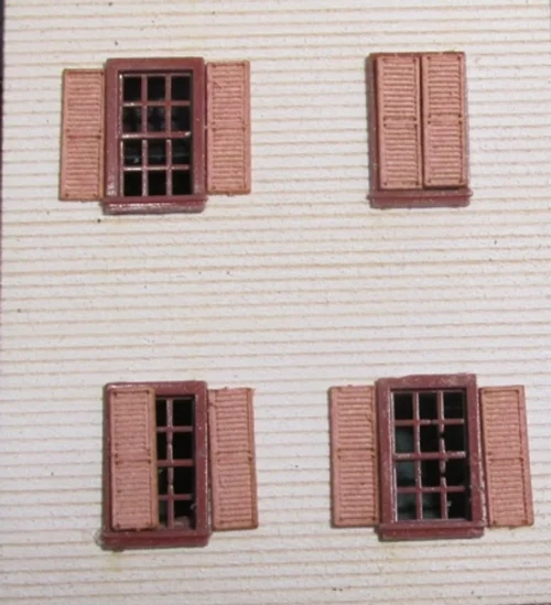 RslaserKits 3970 - Window Shutters For The N Scale Tichy 2508 6/6 Windowsew Product - N Scale Kit