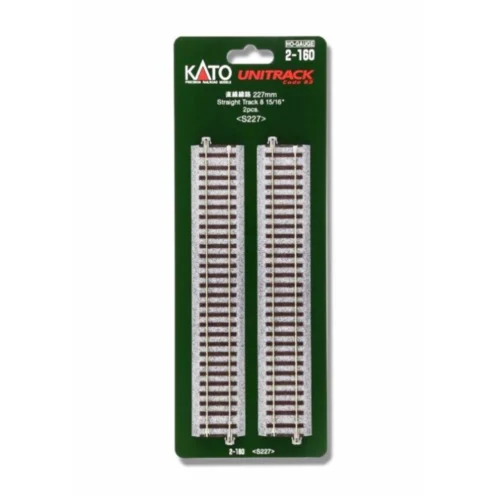 Kato 2-160 - Straight Track 8 15/16'' 2 Pcs. - HO Scale