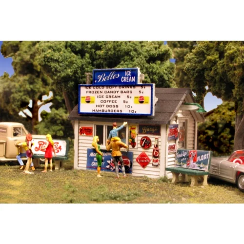 Monroe Models 2209 - Belle's Ice Cream - HO Scale Kit
