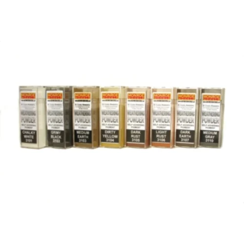 Monroe Models 3100 - Colored Weathering Powder Assortment 8 Pack
