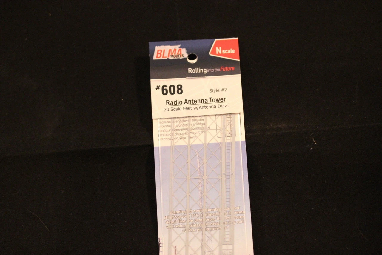 BLMA #608 - Radio Antenna Tower Kit Style 2 - N Scale 3 BLMA #608 - Radio Antenna Tower Kit Style 2 - N Scale