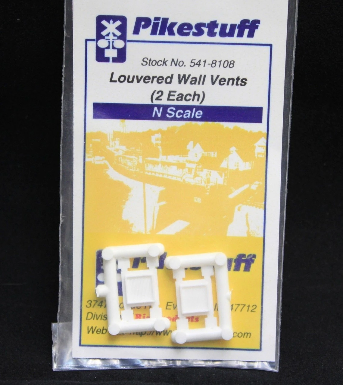 Pikestuff 541-8108 - Louvered Wall Vents (2 Each) - N Scale Kit 3 Pikestuff 541-8108 - Louvered Wall Vents (2 Each) - N Scale Kit