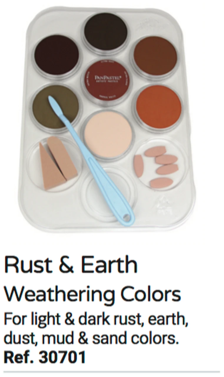 Pan Pastel 30701 - Rust & Earth Weathering Kit - 3 Pan Pastel 30701 - Rust & Earth Weathering Kit -