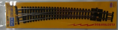 PECO SL-E387F - Code 55 Curved Turnout Left Hand (Electrofrog) - N Scale