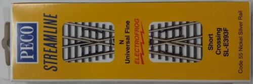 PECO SL-E393F - Code 55 Short Crossing (Electrofrog) - N Scale