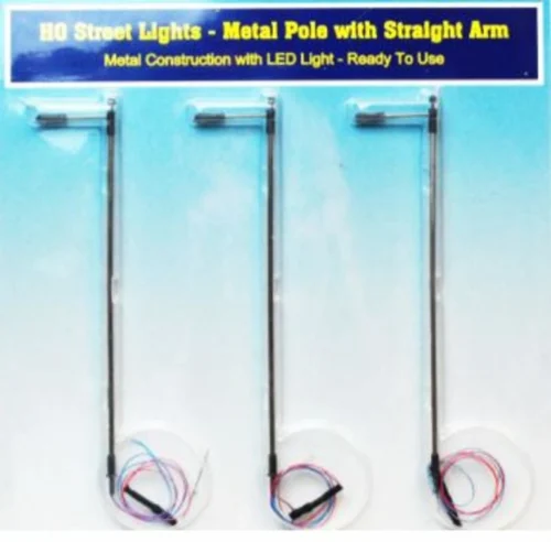 Rock Island Hobby 012101 - HO Street Light With Vertical Pole And Single Arm - HO Scale