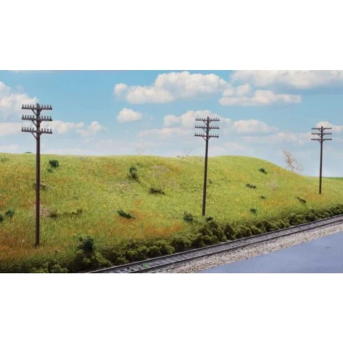 Walthers SceneMaster 949-4185 - Telegraph Poles & Cross Arms - HO Scale Kit
