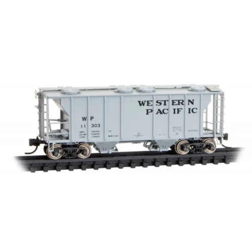 Micro-Trains Line 09500021 - PS-2 2-Bay Covered Hopper Western Pacific (WP) 11301 - N Scale