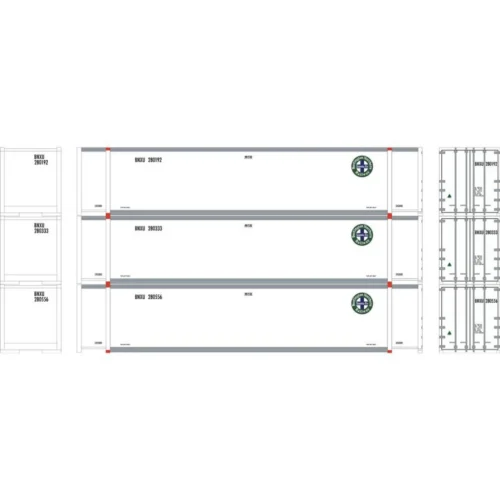Athearn 17303 - 48' Container [3 Pack] BNSF (BNXU) - N Scale