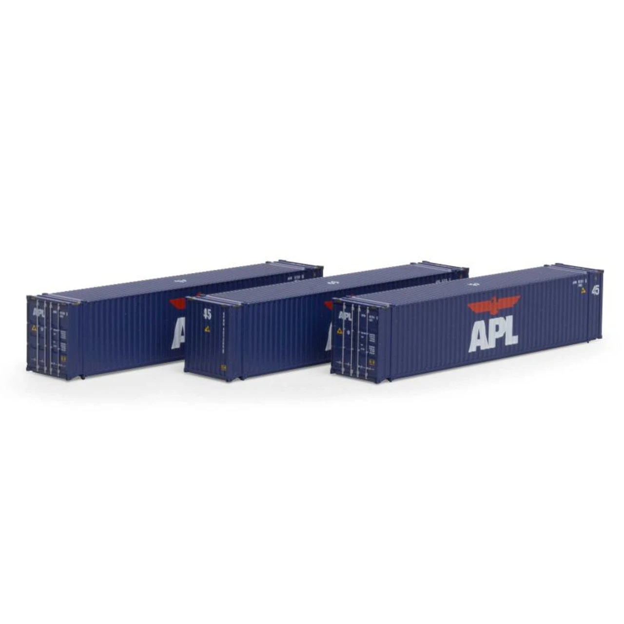 Athearn RTR 28045 - 45' Container (3) APL - HO Scale 3 Athearn RTR 28045 - 45' Container (3) APL - HO Scale